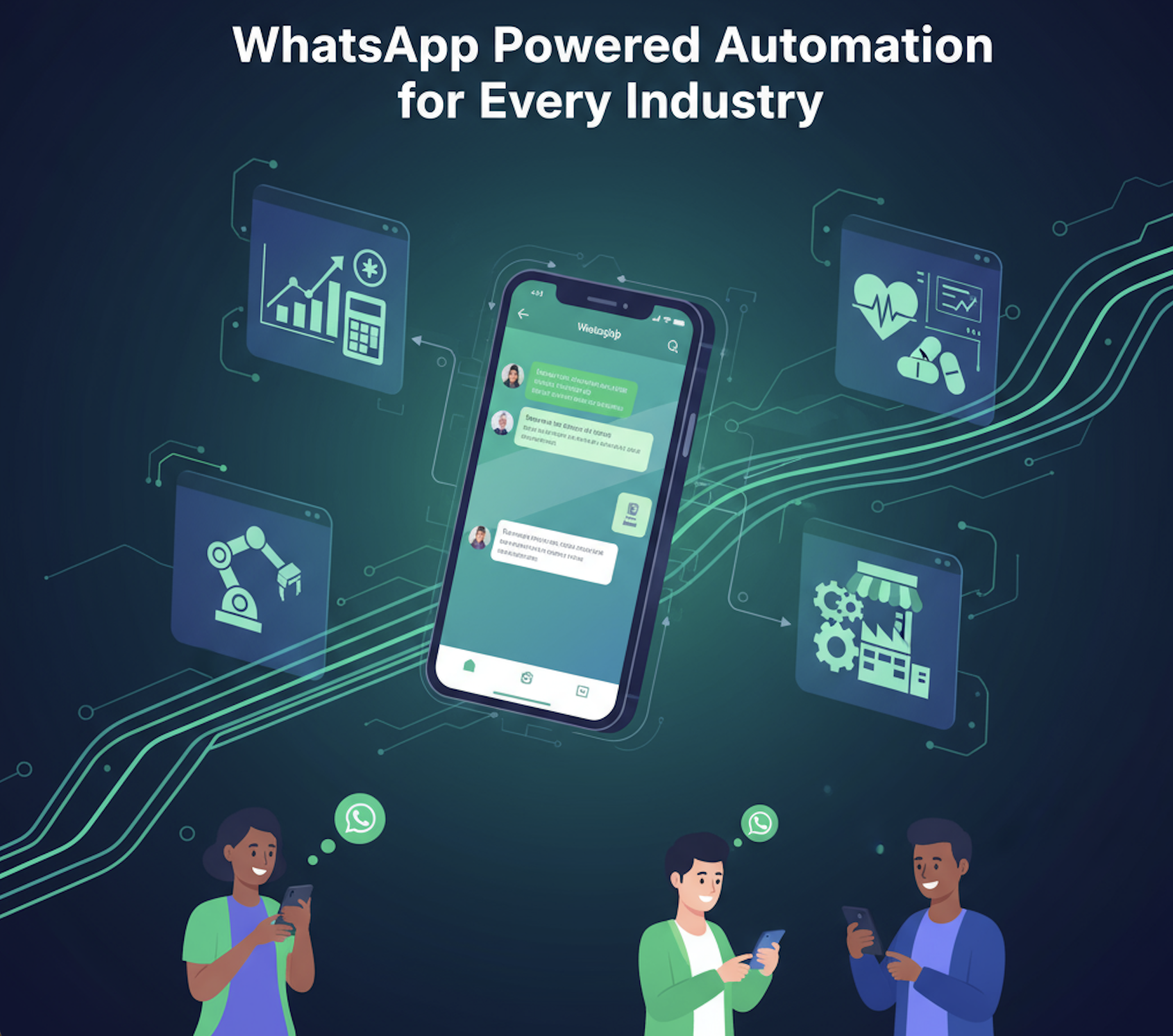VyaptIX AI - WhatsApp Automation Hero Banner